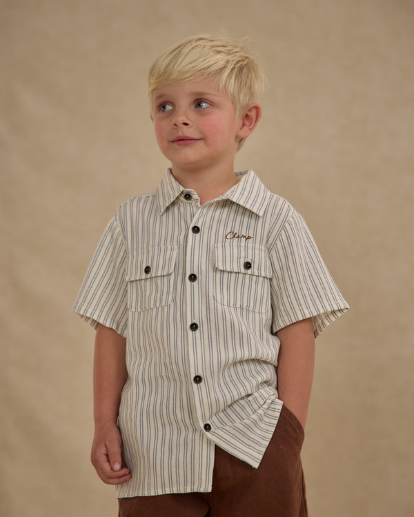 Rylee Cru Collared Shirt Railroad Stripe