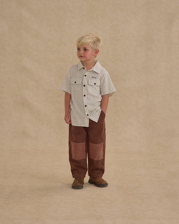 Rylee Cru Collared Shirt Railroad Stripe