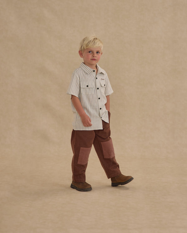 Rylee Cru Collared Shirt Railroad Stripe
