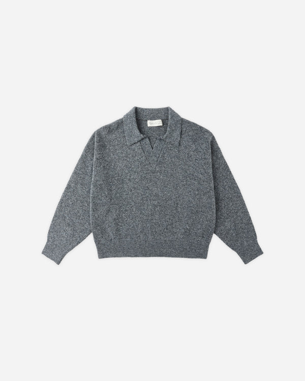 rylee cru Collared Sweater Heathered Grey