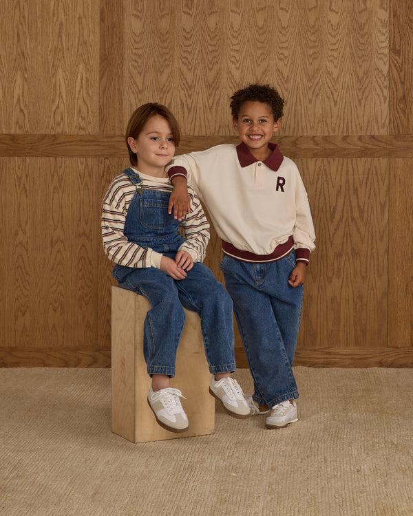 Rylee Cru Collared Sweatshirt Natural