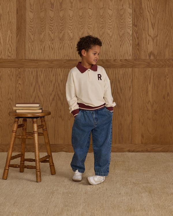 Rylee Cru Collared Sweatshirt Natural