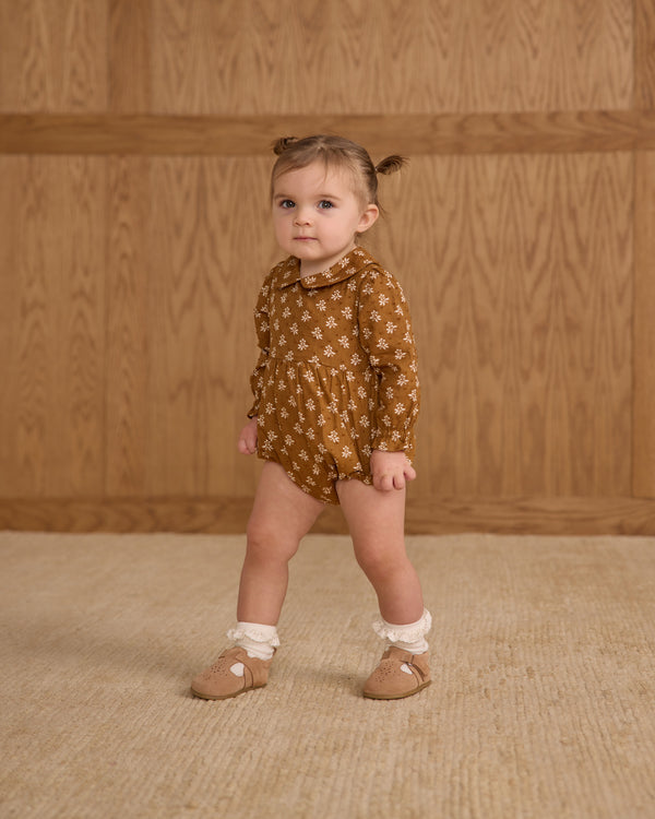 Rylee Cru Cora Romper Golden Fleur