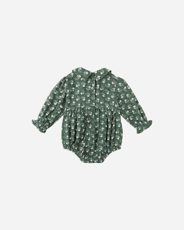 Rylee Cru Cora Romper Green Ditsy