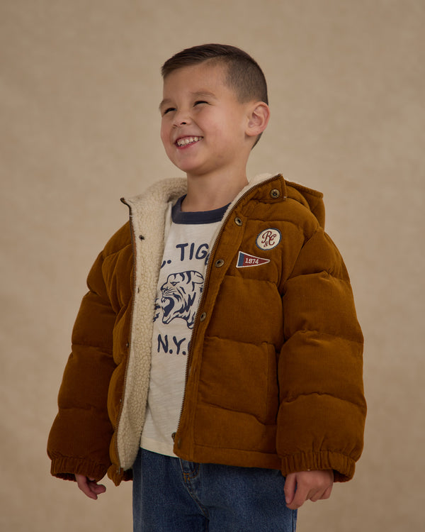 Rylee Cru Cord Puffer Jacket Golden