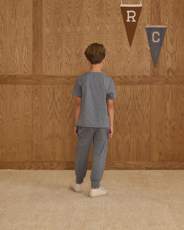 Rylee Cru Cove Essential Pocket Tee Heathered Navy