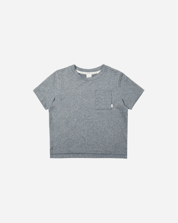 rylee cru Cove Essential Pocket Tee Heathered Navy