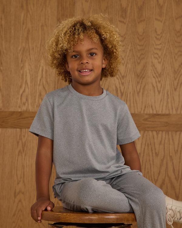 Rylee Cru Cove Essential Tee Heathered Dusty Blue