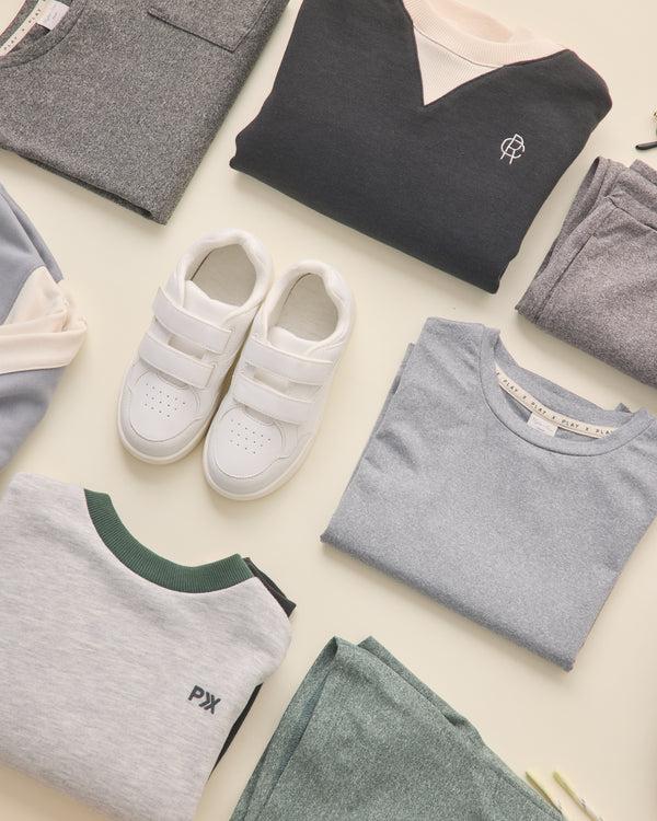 Rylee Cru Cove Essential Tee Heathered Dusty Blue