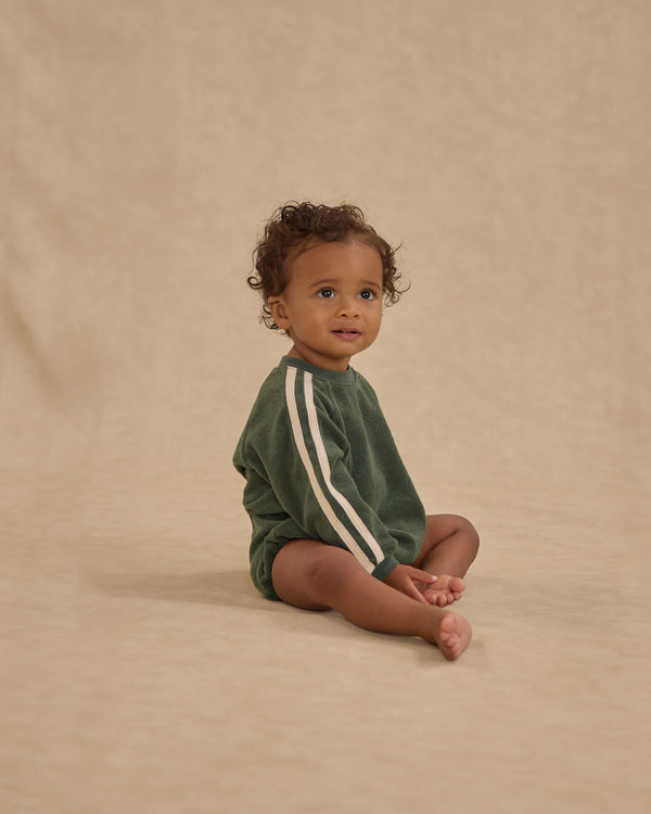 Rylee Cru Crewneck Romper Green