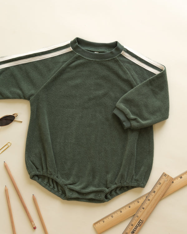 Rylee Cru Crewneck Romper Green