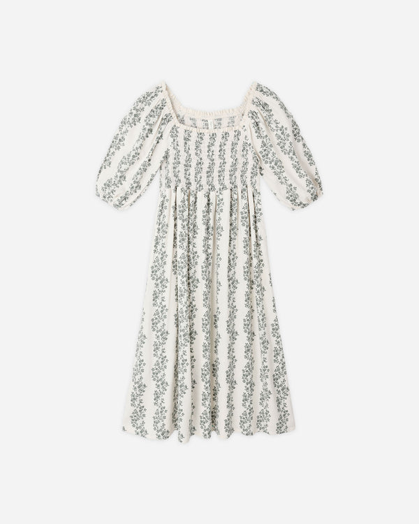 rylee cru Della Dress Green Vines