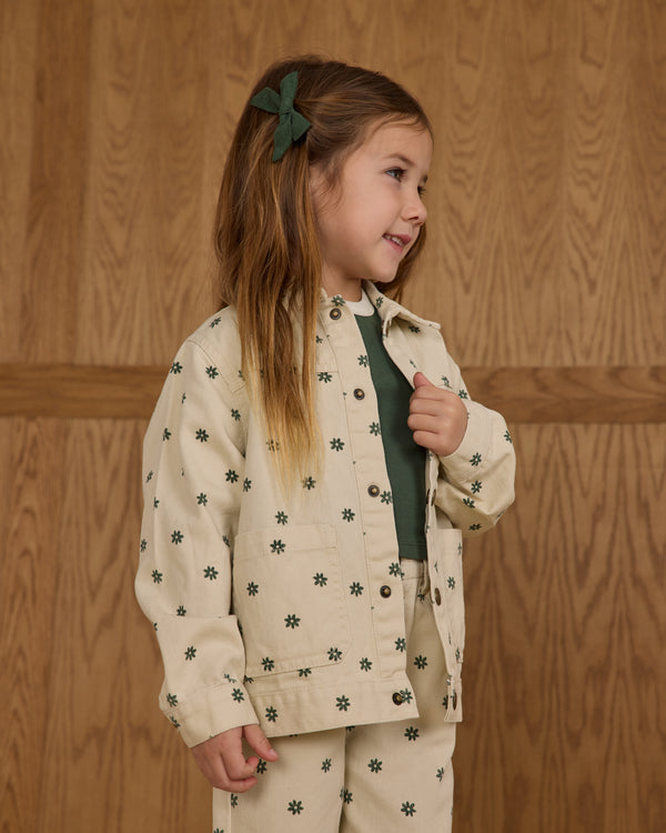 Rylee Cru Denim Chore Coat Mini Daisy