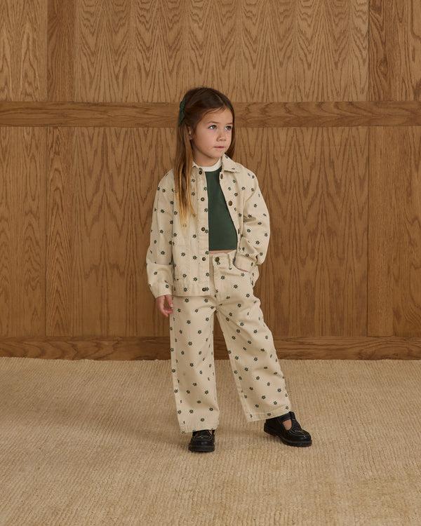 Rylee Cru Denim Chore Coat Mini Daisy
