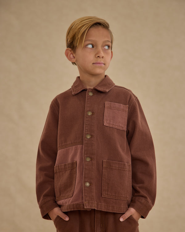 Rylee Cru Denim Jacket Brown