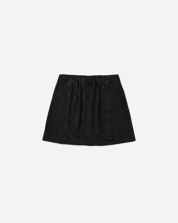 Rylee Cru Denver Mini Skirt Washed Black