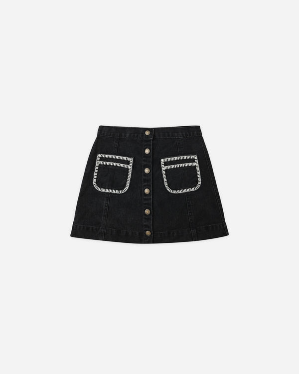 rylee cru Denver Mini Skirt Washed Black