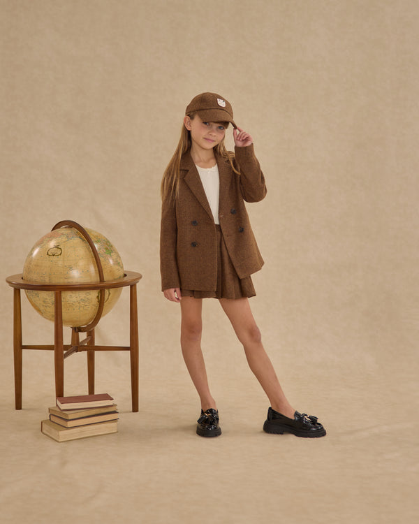 Rylee Cru Double Breasted Blazer Rustic Plaid