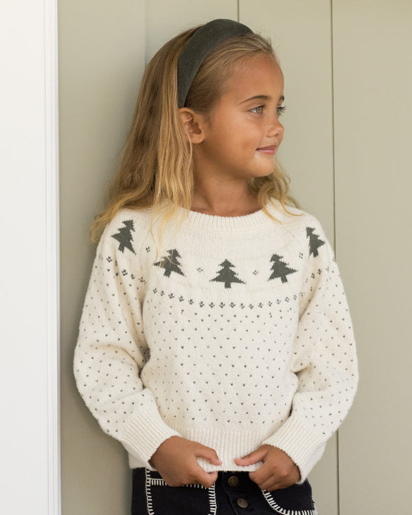 Rylee Cru Fair Isle Sweater Trees