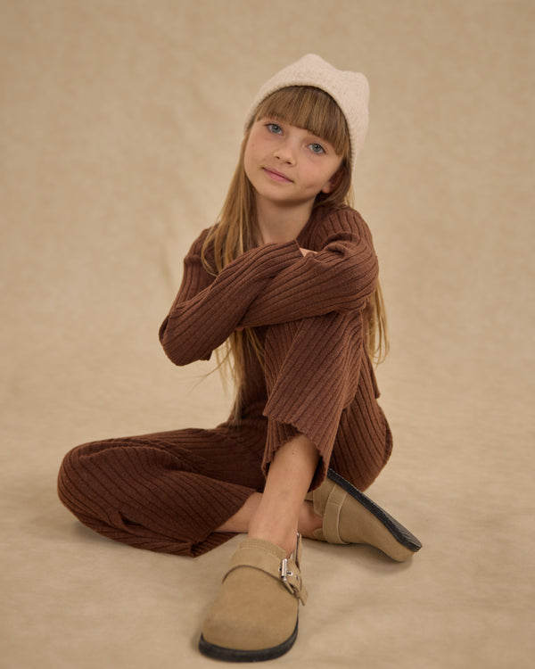 Rylee Cru Flare Knit Pant Brown