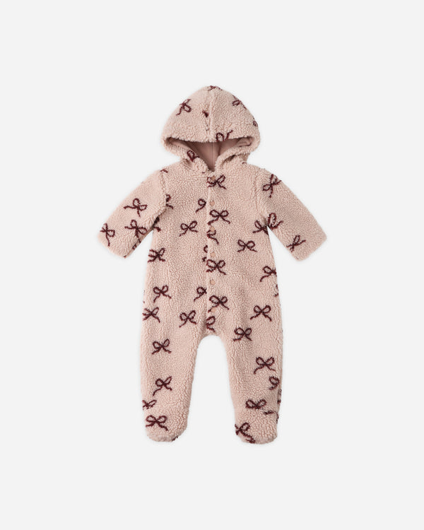 rylee cru Fleece Jumpsuit Bows