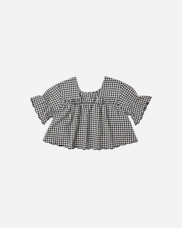 Rylee Cru Francie Blouse Black Gingham