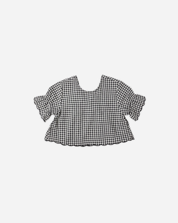 rylee cru Francie Blouse Black Gingham
