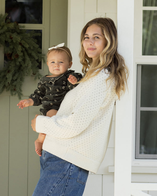 Rylee Cru Freya Romper Blossom Embroidery