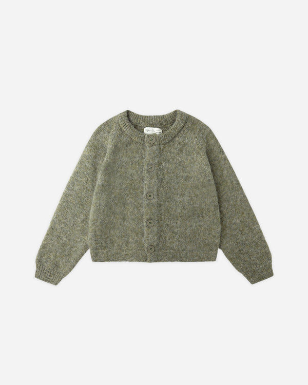 rylee cru Fuzzy Cardigan Evergreen