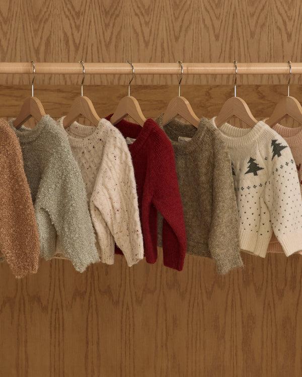 Rylee Cru Fuzzy Cardigan Ruby