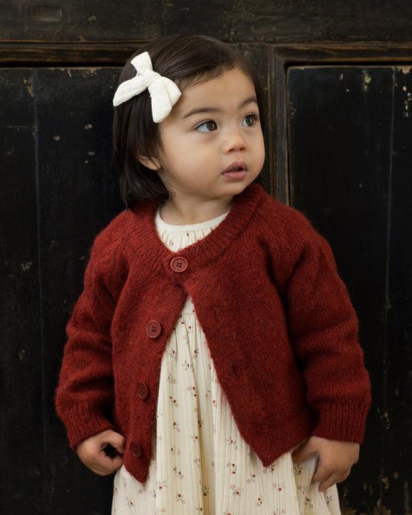 Rylee Cru Fuzzy Cardigan Ruby