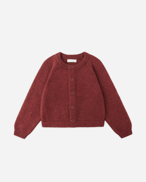 rylee cru Fuzzy Cardigan Ruby