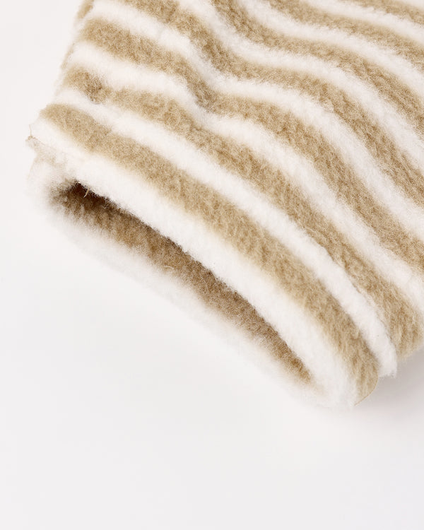 Rylee Cru Fuzzy Winter Jumpsuit Toffee Stripe