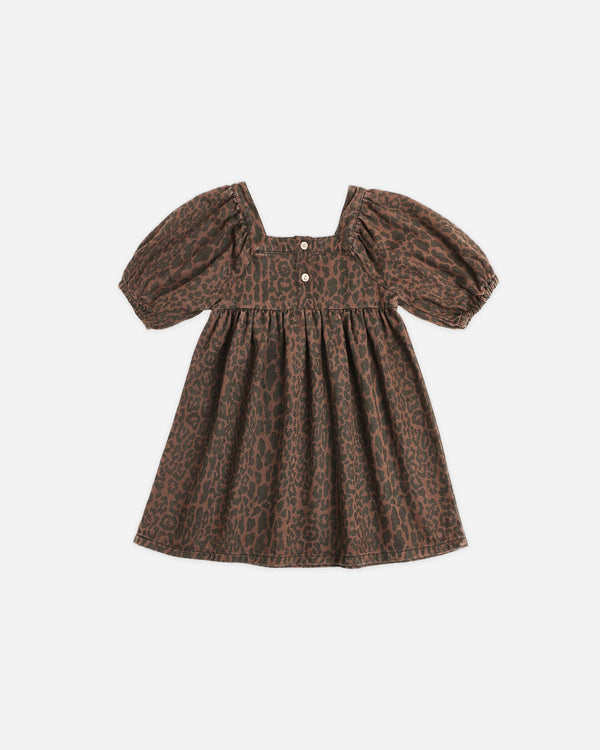 Rylee Cru Gretta Babydoll Dress Leopard