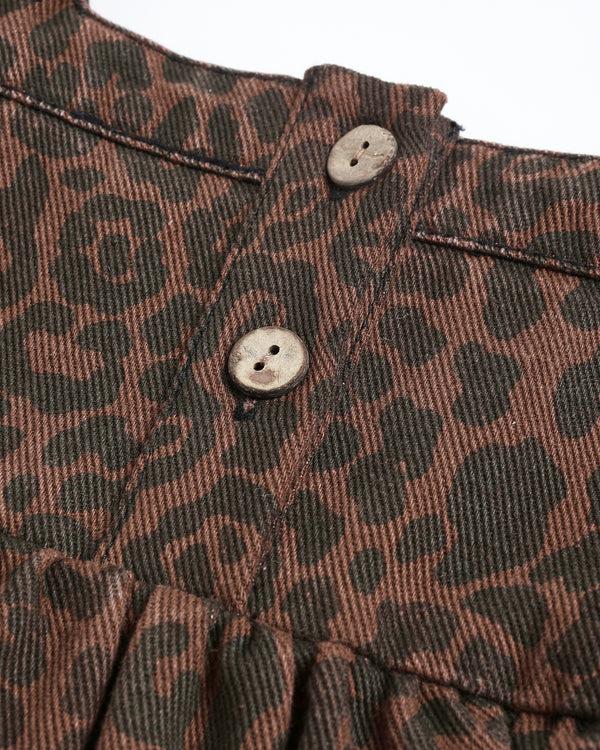 Rylee Cru Gretta Babydoll Dress Leopard