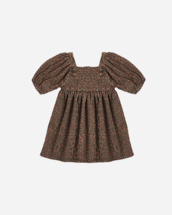 rylee cru Gretta Babydoll Dress Leopard