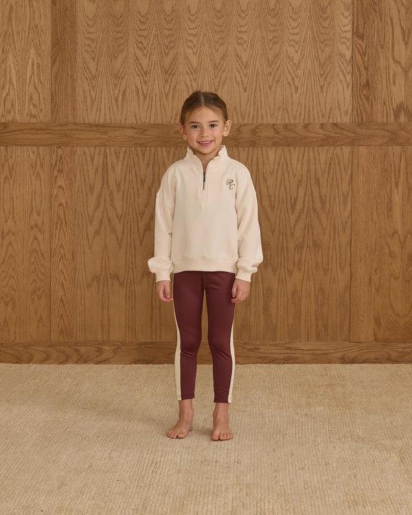 Rylee Cru Half Zip Sweatshirt Natural