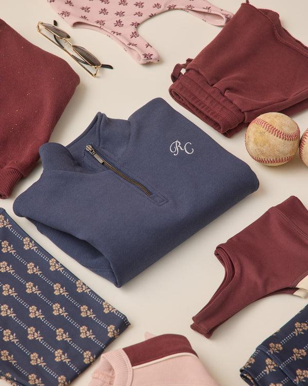 Rylee Cru Half Zip Sweatshirt Navy