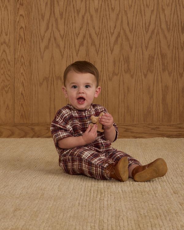 Rylee Cru Hayes Jumpsuit Burgundy Plaid