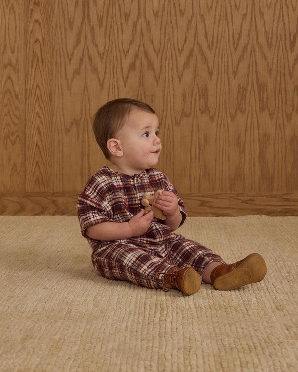 Rylee Cru Hayes Jumpsuit Burgundy Plaid