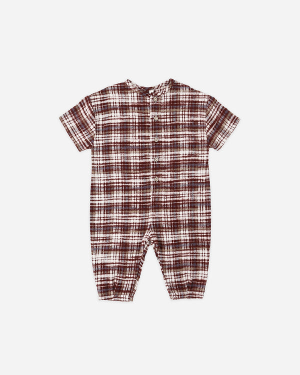 rylee cru Hayes Jumpsuit Burgundy Plaid