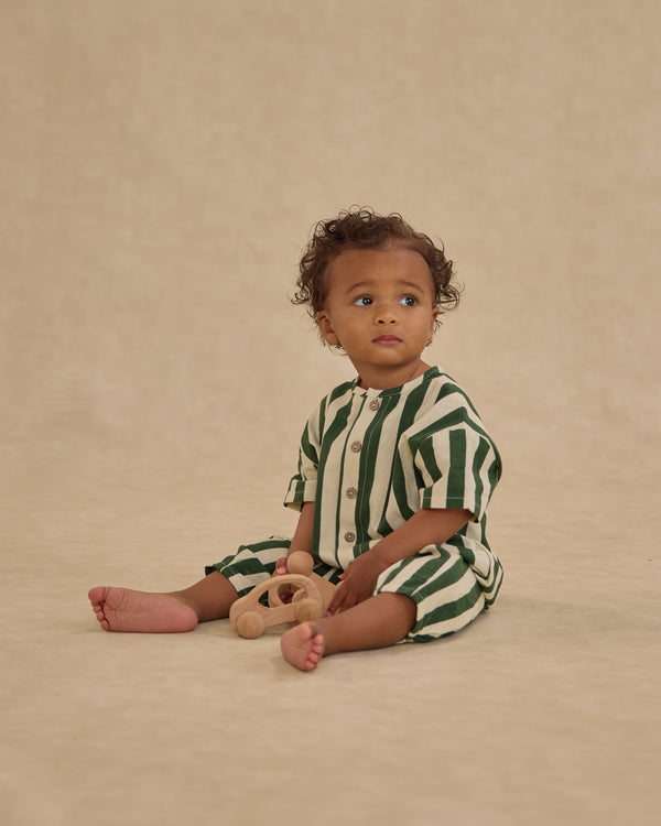 Rylee Cru Hayes Jumpsuit Green Stripe