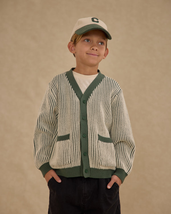 Rylee Cru Haywood Cardigan Green Stripe