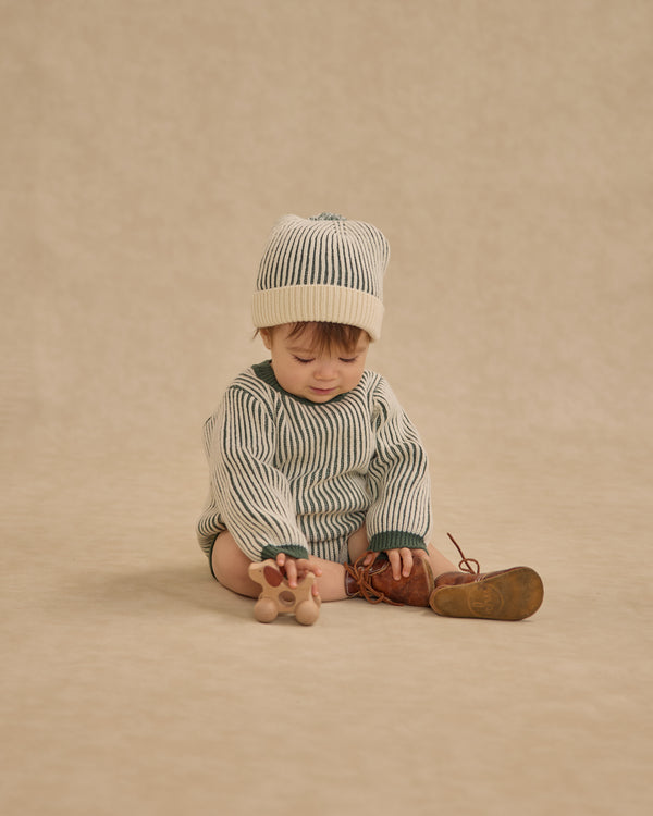 Rylee Cru Haywood Romper Green Stripe