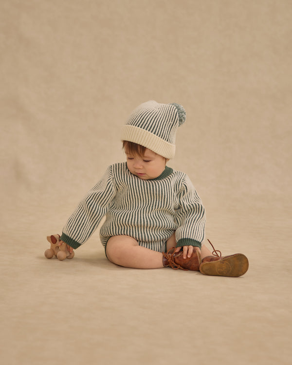 Rylee Cru Haywood Romper Green Stripe