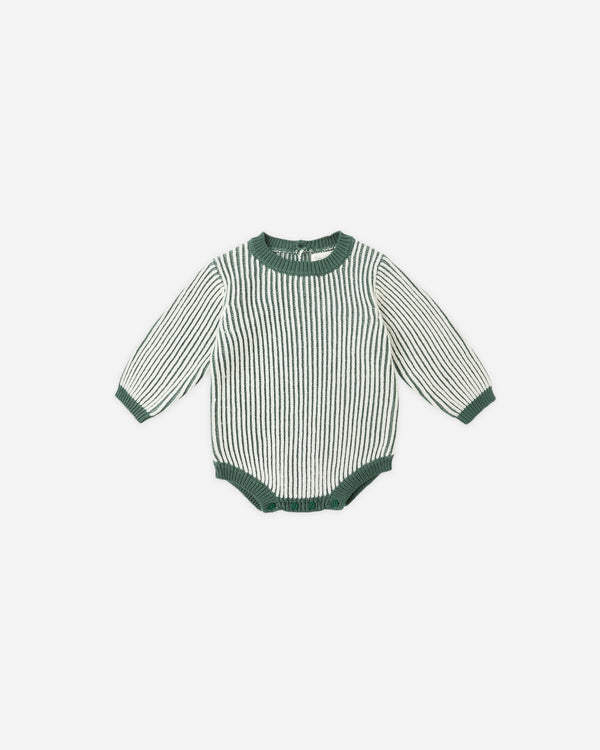 rylee cru Haywood Romper Green Stripe