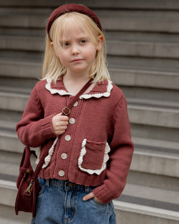 Rylee Cru Heart Purse Burgundy