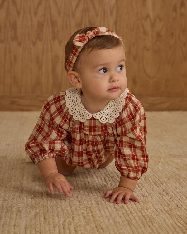 Rylee Cru Heidi Romper Red Plaid