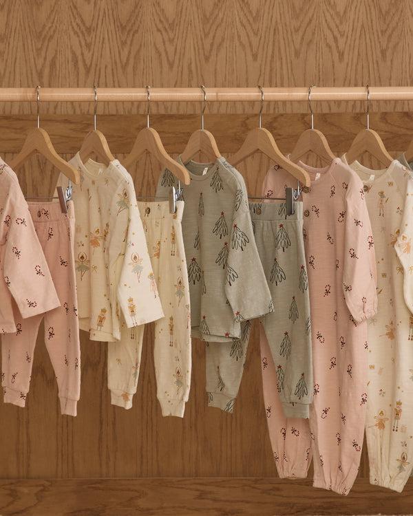 Rylee Cru Henley Jumpsuit Candy Canes