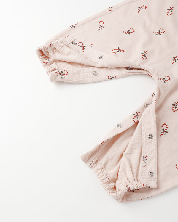 Rylee Cru Henley Jumpsuit Candy Canes